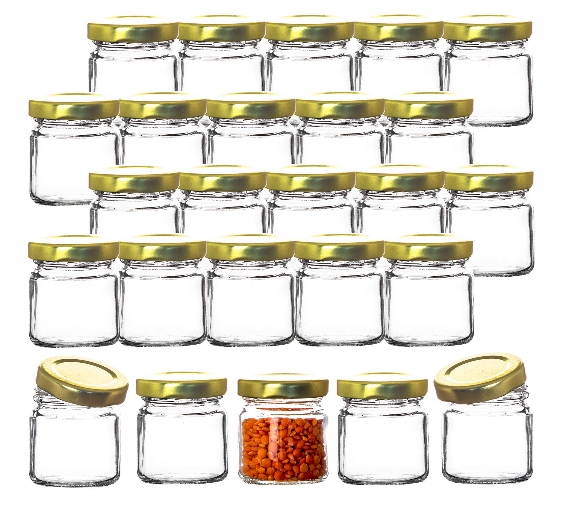 540 ml Einweckgläser mit Deckel Einmachgläser Vorratsgläser Einmachglas Gold eBa