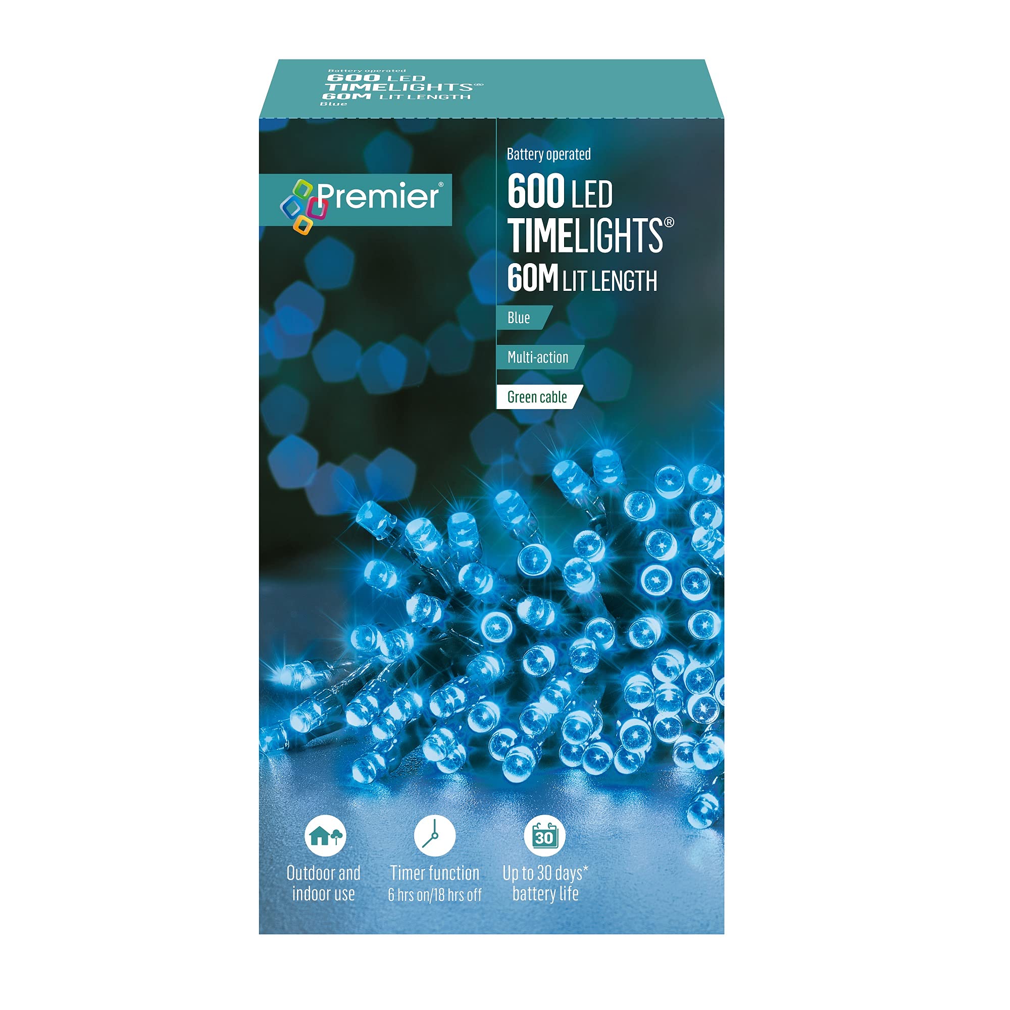 Premier Blue 600 M-A B-O Led Lights With Timer