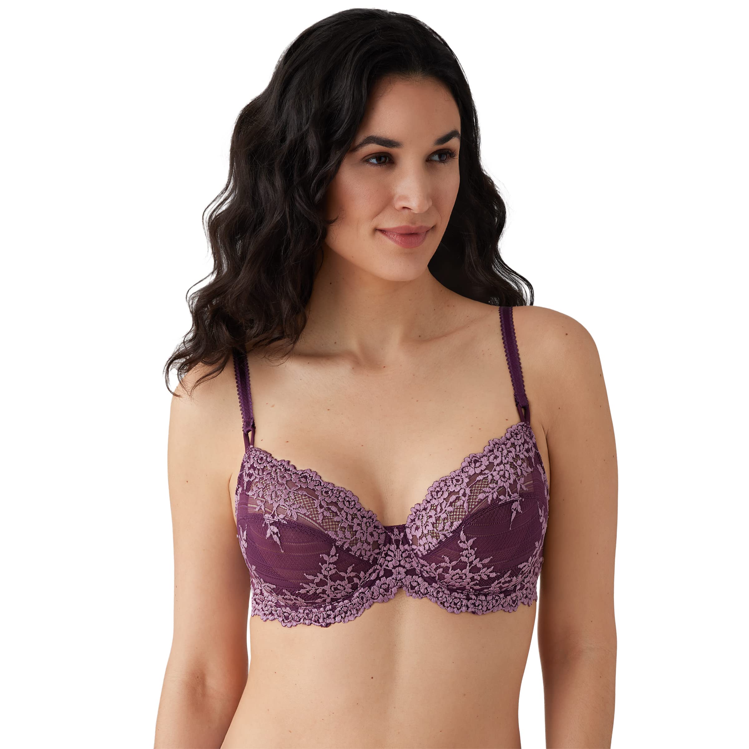 Wacoal Women's Italian Plum/Valerian Embrace Lace Bra, 38C