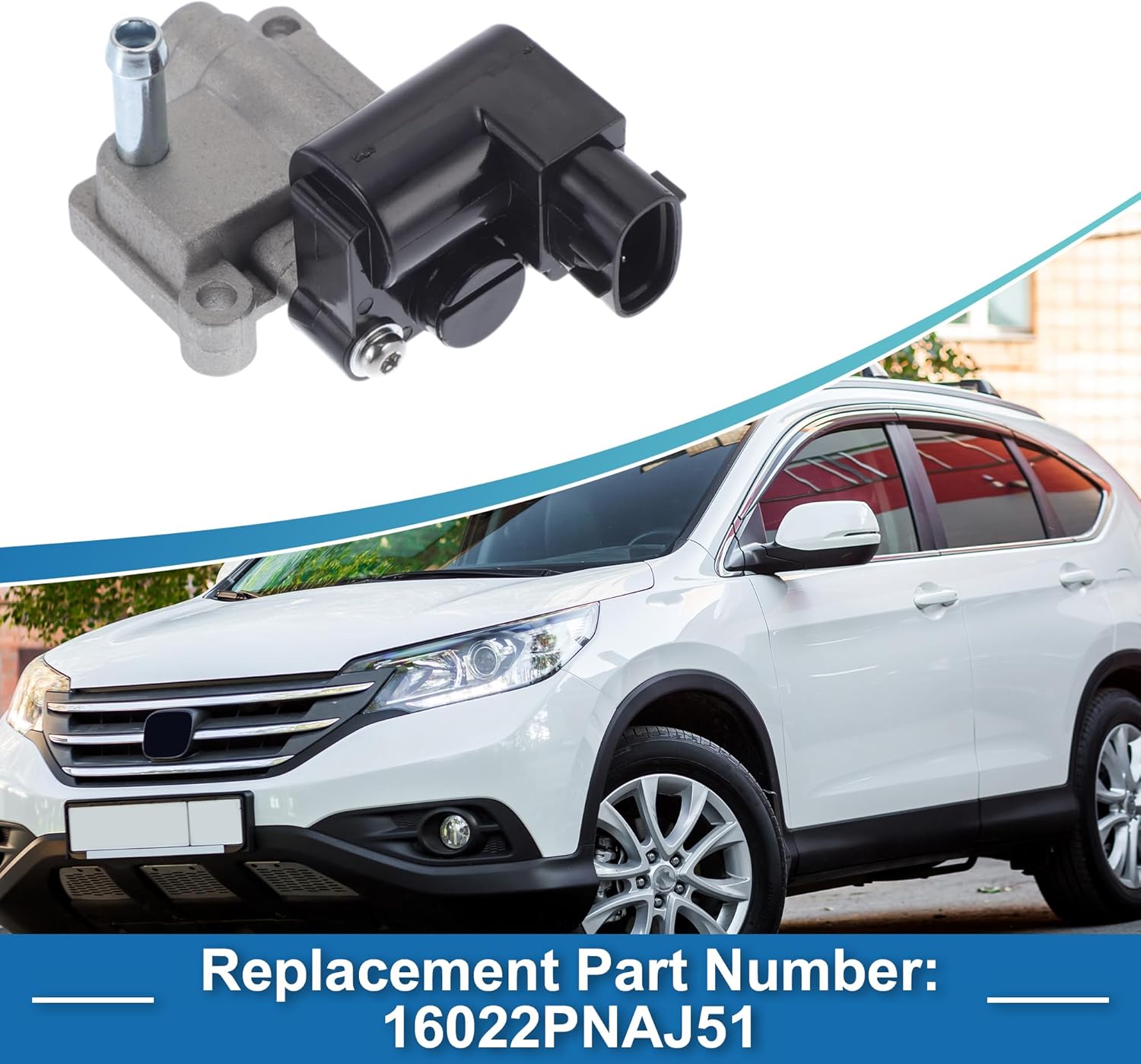 Car Idle Air Control Valve for Honda CR-V 2.4L L4 2002-2006 Replace No.16022PNAJ51 IACV Idle Motor Idle Air Control Valve for Stable Engine Operation