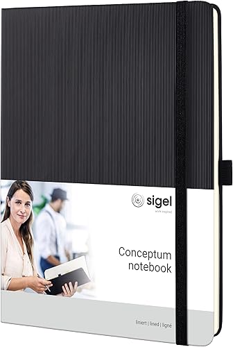 Miniatura 18 de Sigel CO116 Notebook CONCEPTUM®, negro, Tapa dura, forrado, tamaño A4+, con numerosas características