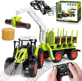 Sponsored You’re seeing this ad based on the product’s relevance to your search query.Learn more about this advertisement IEEILULU Remote Controlled Tractor Remote Controlled, RC Tractor Toy, 2.4 GHz, 1:24, Tractor with Trailer, Wood Grabber, Front Loader and 4 Tree Trunks, Wood Transporter Toy from 3 4 5 6 Years