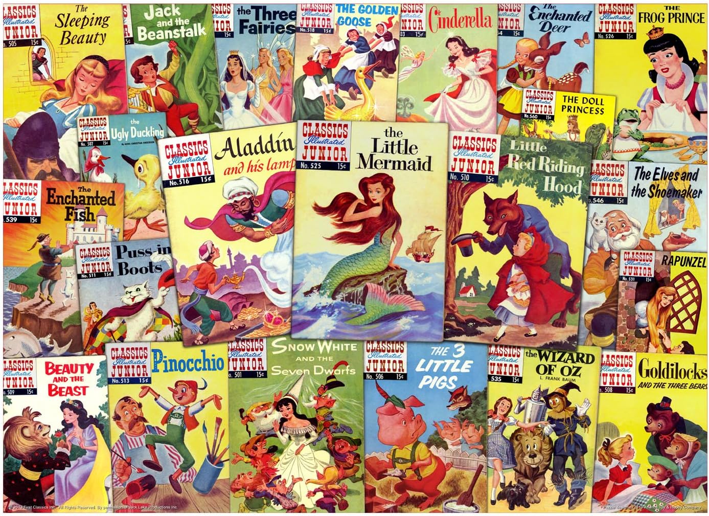 Classics Illustrated Junior Fairy Tale Story Classics Collage 500 Piece Jigsaw Puzzle Atlantis Toy and Hobby