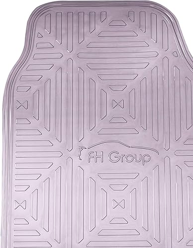 Miniatura 3 de FH Group - Juego completo de tapetes de goma F14410 para suelo con acabado metálico, color carbón, ajuste universal que se adapta a la mayoría de