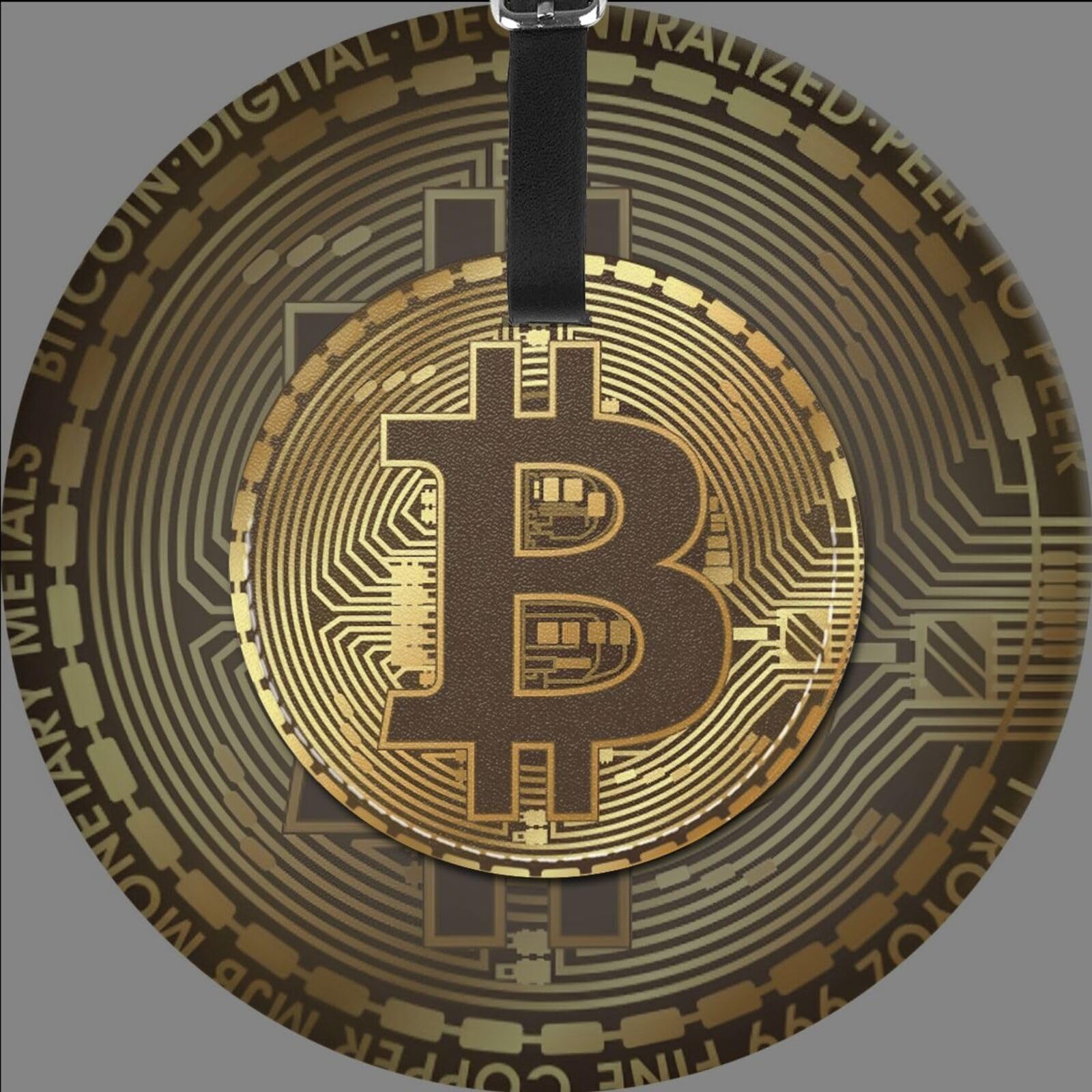 JJHDF Luggage Tag Bitcoin BTC Crypto Currency Luggage Tags for Suitcases,  PU Leather Baggage Tags Identifiers for Travel, Name Id Label Tags for  Baggage Bag Women Men : Amazon.ae: Fashion