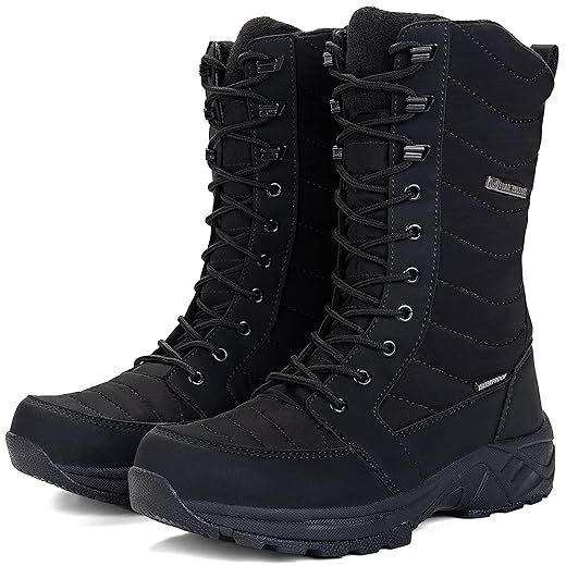Women's Waterproof Winter Snow Boots Warm Comfortable with Side Zipper - 2025 Fashion Lightweight Hiking boots for Cold Weather Insulated Mid Calf Military Booties