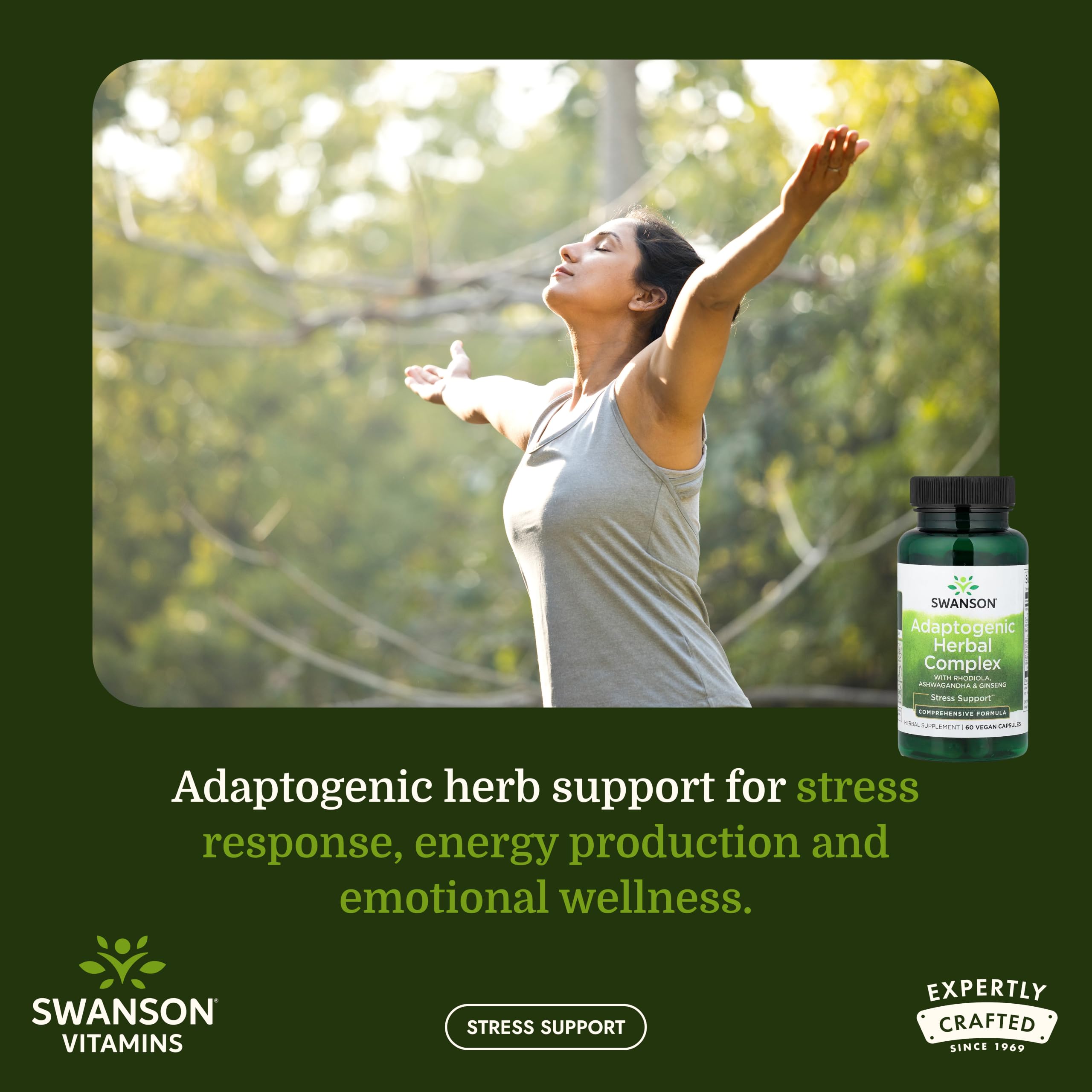Swanson Rhodiola Ashwagandha Ginseng Complex, 60 Capsules — Amazon image 2