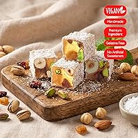 Vista 4 de Delicia turca mixta con nueces y coco (pistacho, almendra y avellana), 16 onzas