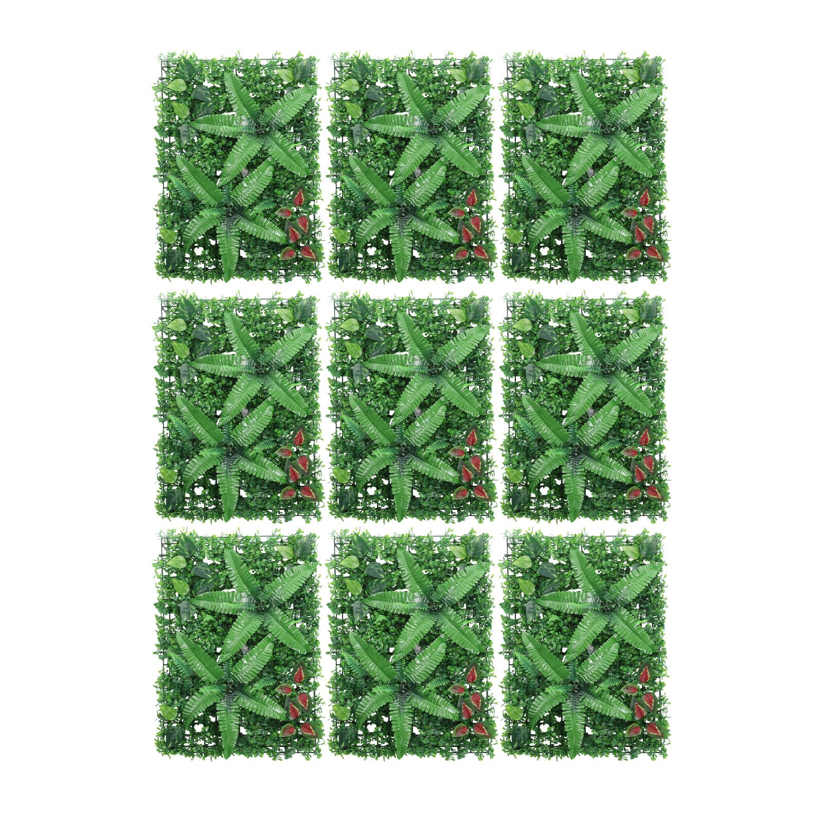 9 unidades de plantas artísticas para césped, decoración de pared, pared de