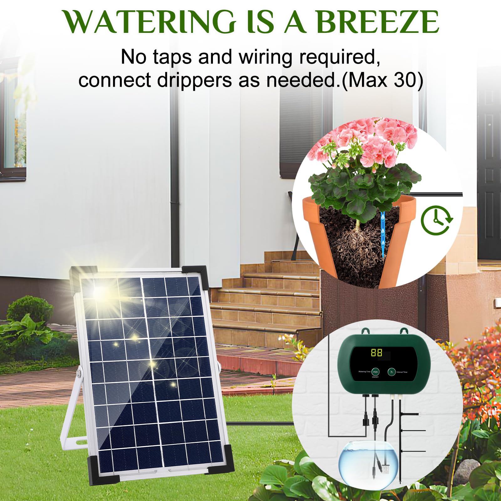 GARDENA Irrigatie op Zonne-Energie - AquaBloom L-Set, 1 Set - Nederland