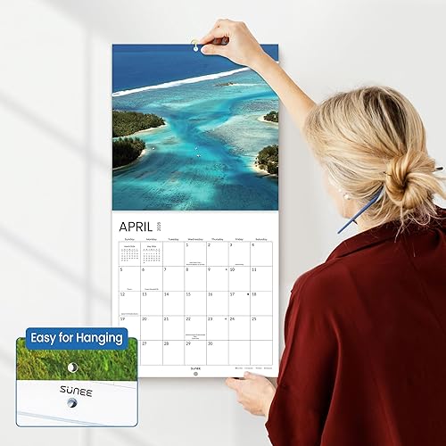 Miniatura 6 de SUNEE Calendario de pared 2026 2025-2026 de 12 x 12 pulgadas con 16 meses de septiembre de 2025 a diciembre de 2026, calendario de pared grande de