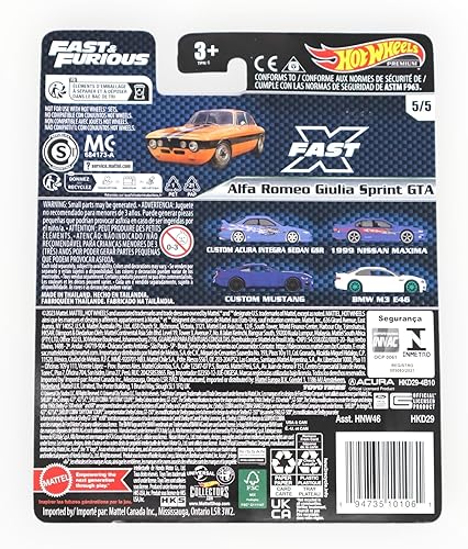 Miniatura 2 de Hot Wheels HKD29 Fast and Furious - Alfa Romeo Julia Sprint GTA [3 años en adelante]