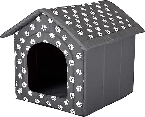 Hobbydog Dog House, Gris avec Pattes, R4 (60x55x60cm)