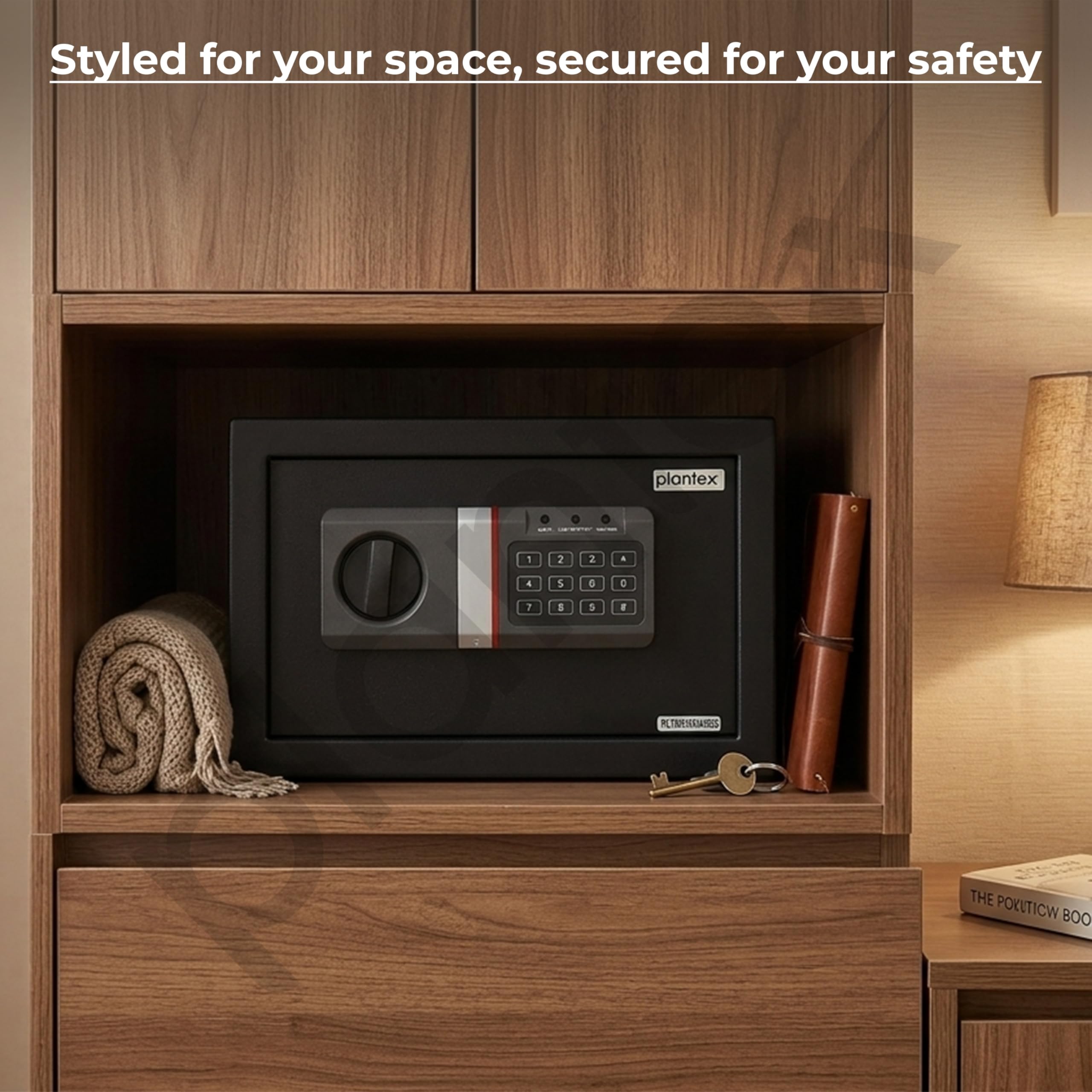 Plantex Safe Locker - Digital Keypad Lock & Emergency Key -7