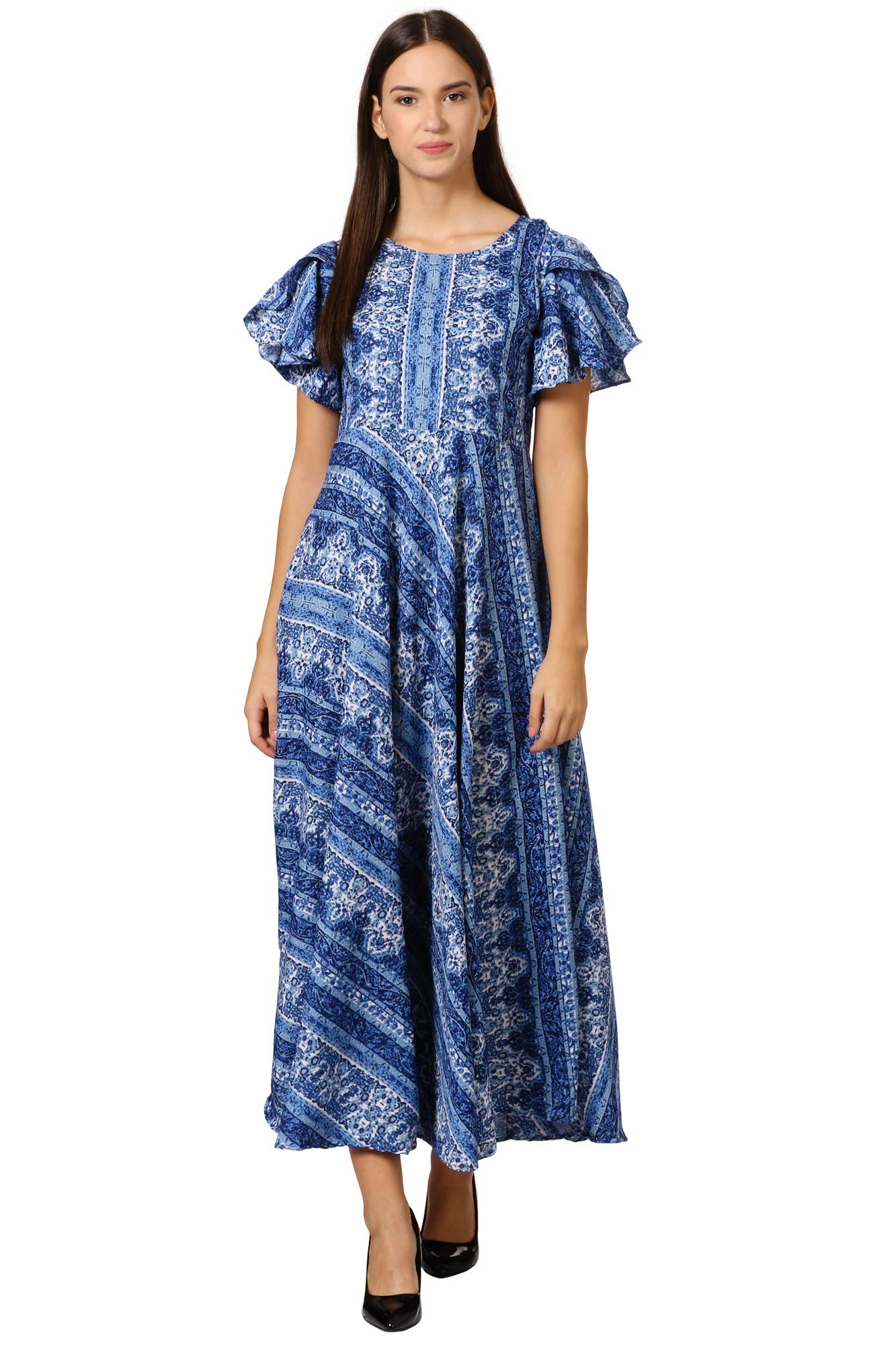 KLOOK Midi Dresses for Women, Beach, Blue - kd49