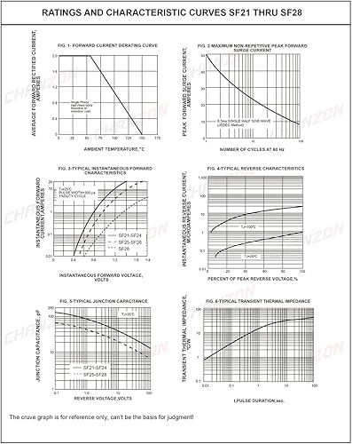 Miniatura 3 de Paquete de 100 piezas Chanzon SF26 Diodo rectificador de recuperación súper rápida 2A 400V 35ns DO-15 (DO-204AC) axial 2 amperios 400 voltios diodos