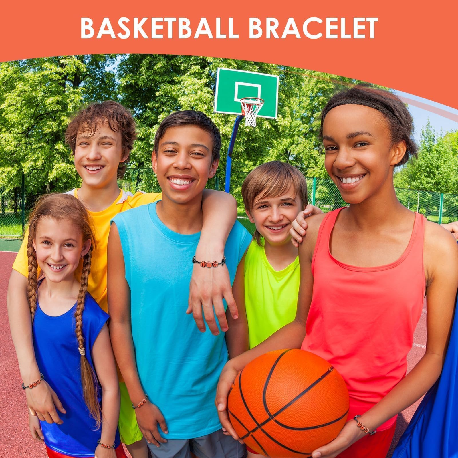 15 Pezzi Bracciali Intrecciati Basketball, Basketball Charm Braccialetti, Bracciali Basket Regolabili, Accessori Sport, Bracciale Basket per Adolescenti Adulti Bomboniere