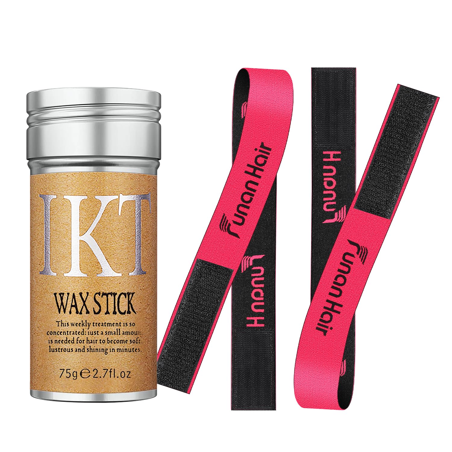 FUNAN Hair Wax Stick, Wax Stick for Hair Wigs Edge Control