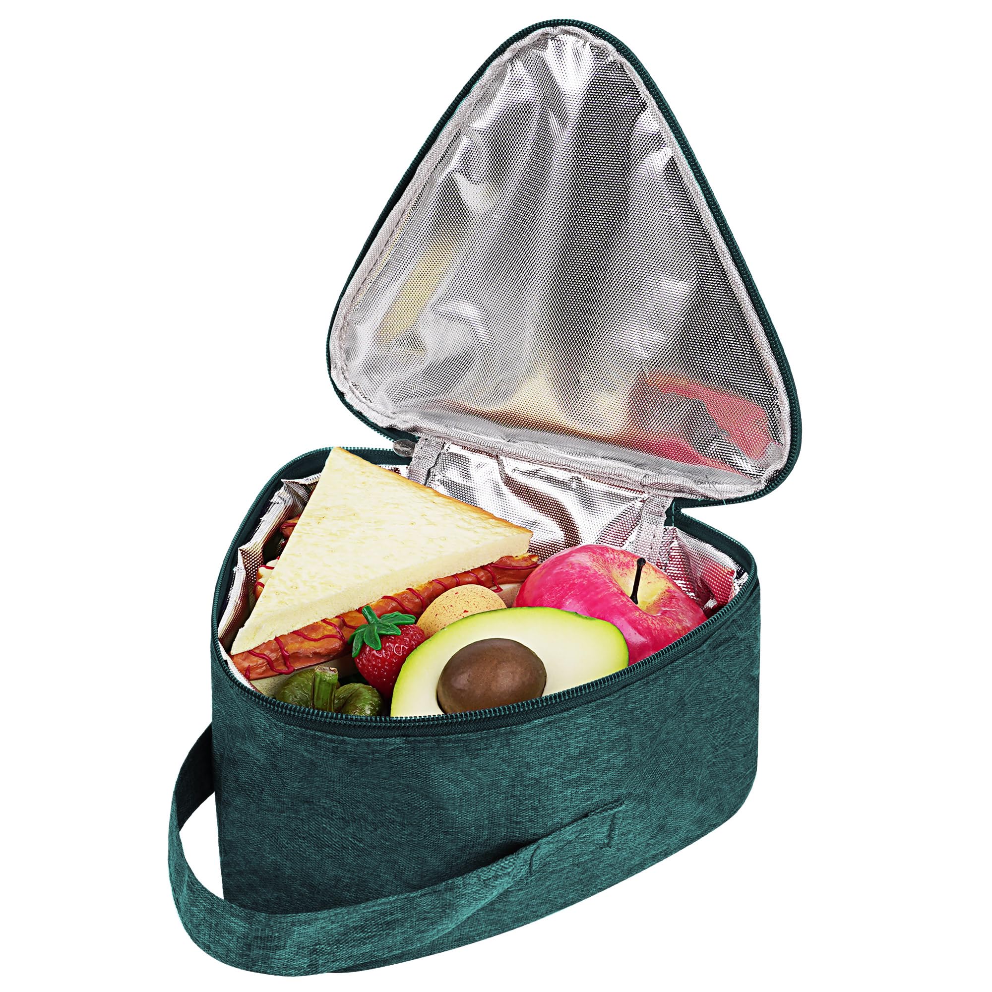 Linkidea Large Reusable Snack Bags, Reusable Insulated Snacks Storage Bag for Fruit Lightweight Leakproof Outdoors Lunch Box (Green)