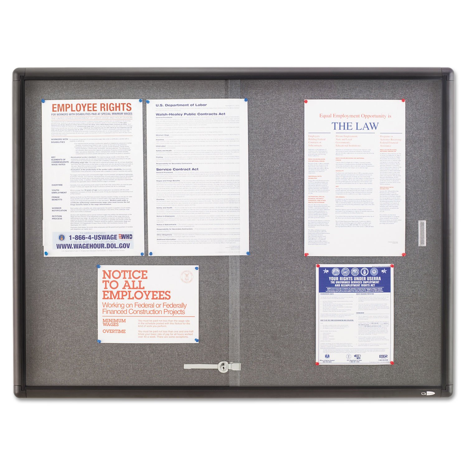 Quartet 2364S Indoor Bulletin Board,2 Sliding Glass Door,4-Ft x3-Ft,GPHT Frame