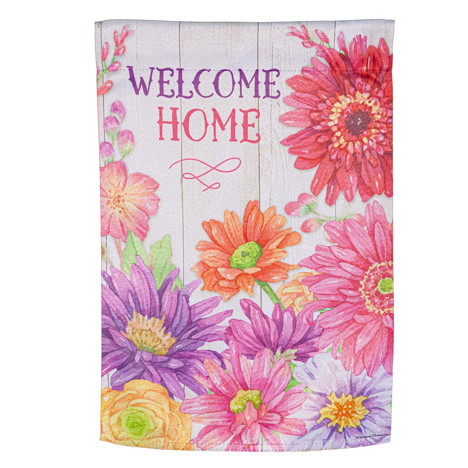 Evergreen Flag Welcome Home Spring Garden Flags 12x18 double sided | Small Garden Flags For Outside | Welcome Spring Flag Décor for Yards and Gardens
