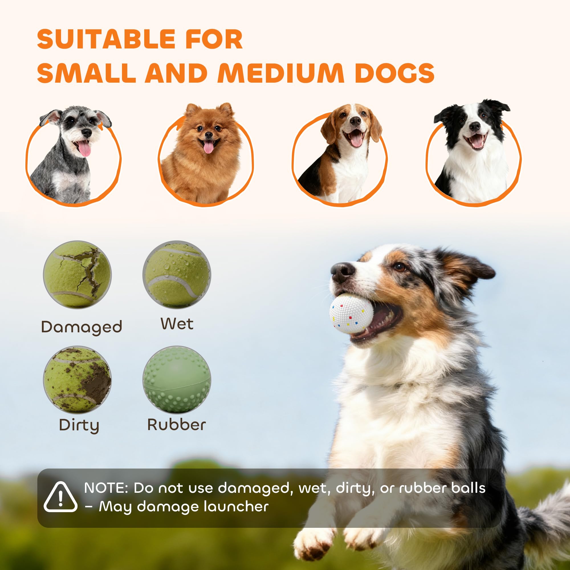 Lanzador automático de Pelotas para Perros PawHut con 5 Pelotas de Tenis ETPU, Lanzador de Pelotas para Perros con 3 ajustes de Distancia (6 m/10 m/14 m), Juguete Interactivo para Interior y Exterior