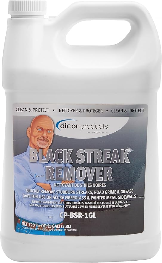 Dicor CP-BSR-1GL RV Black Streak Remover - Powerful Formula for Effective Cleaning - 1 Gallon - Black and White