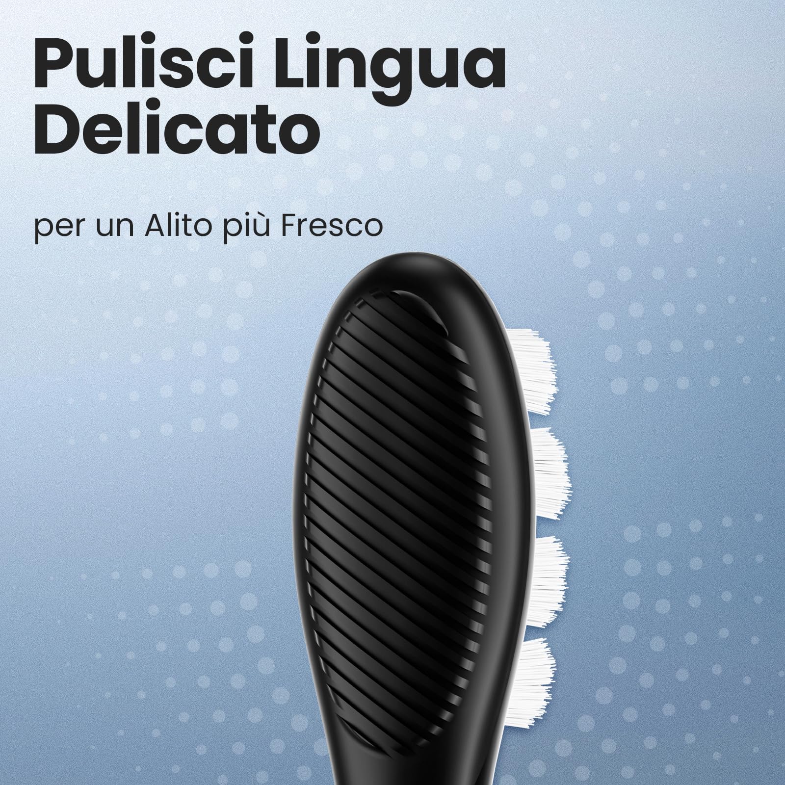 Oclean Testine di Ricambio Professional Clean B06, Adpt per tutte le spazzole elettriche oceaniche per adulti, Setole DuPont ™ certificate dalla FDA, Testa a pennello a forma di W, 6 Pezzi, Nero