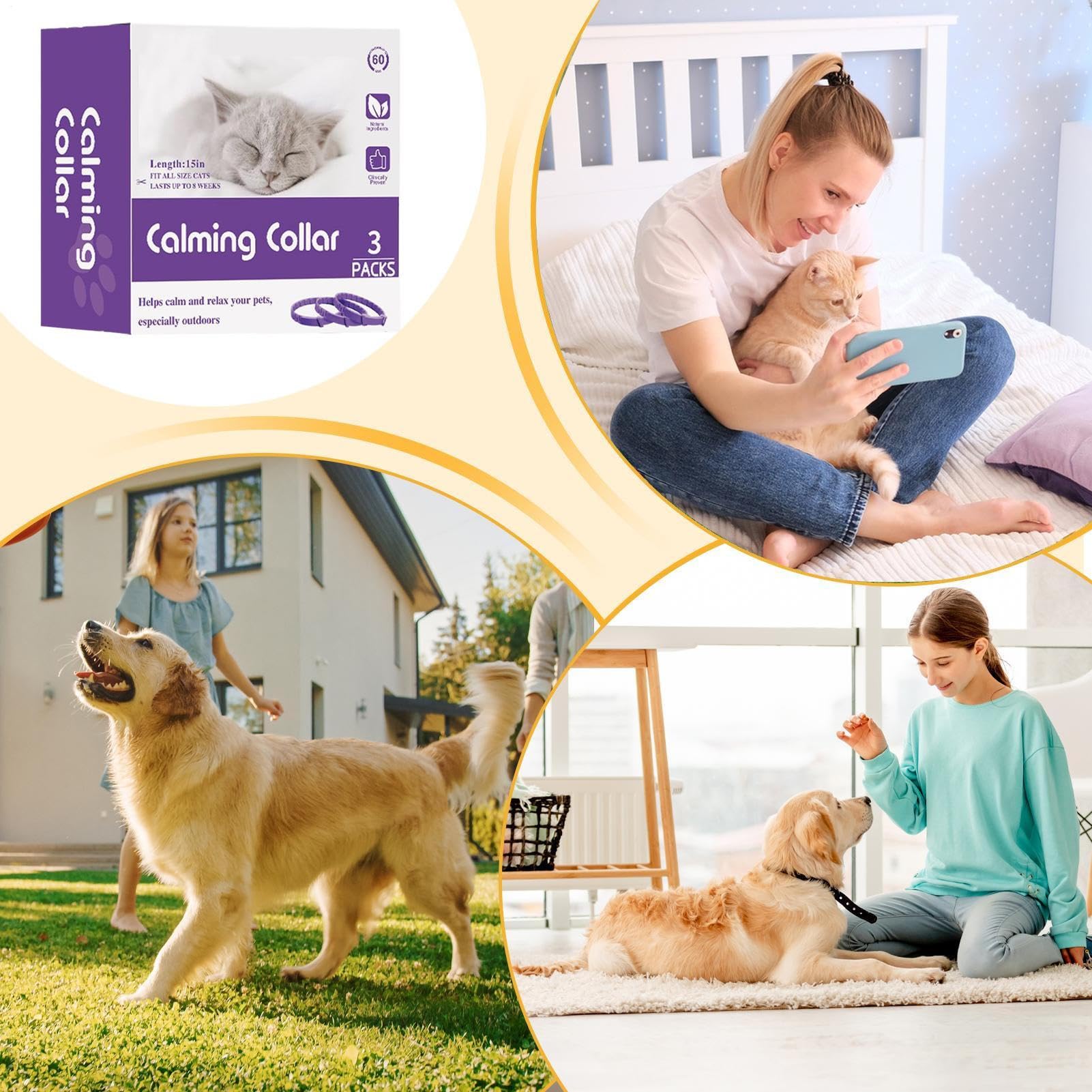 Calming Cat Collar, Pp Comfortable Adjustable Breakaway Collars - Kittens Pheromones, Pets Daily Accessory for Small, Medium Large Pet, Kittens - image 5