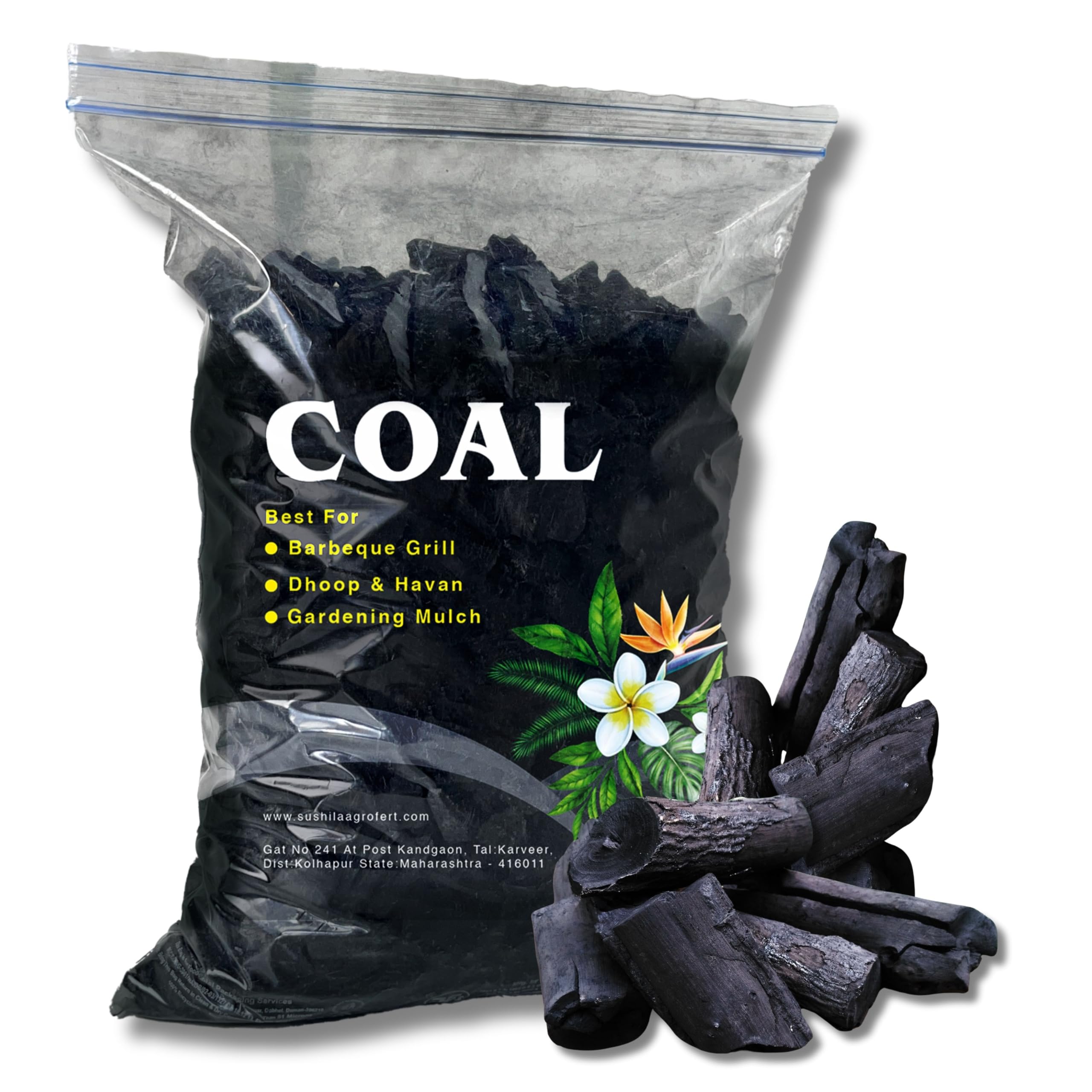 SUSHILA AGROFERT Premium Coal 1kg - Suitable for Barbecue, Pooja Dhoop, Havan, and Gardening Use. (B0D6KLBC2B) Amazon Price History, Amazon Price Tracker