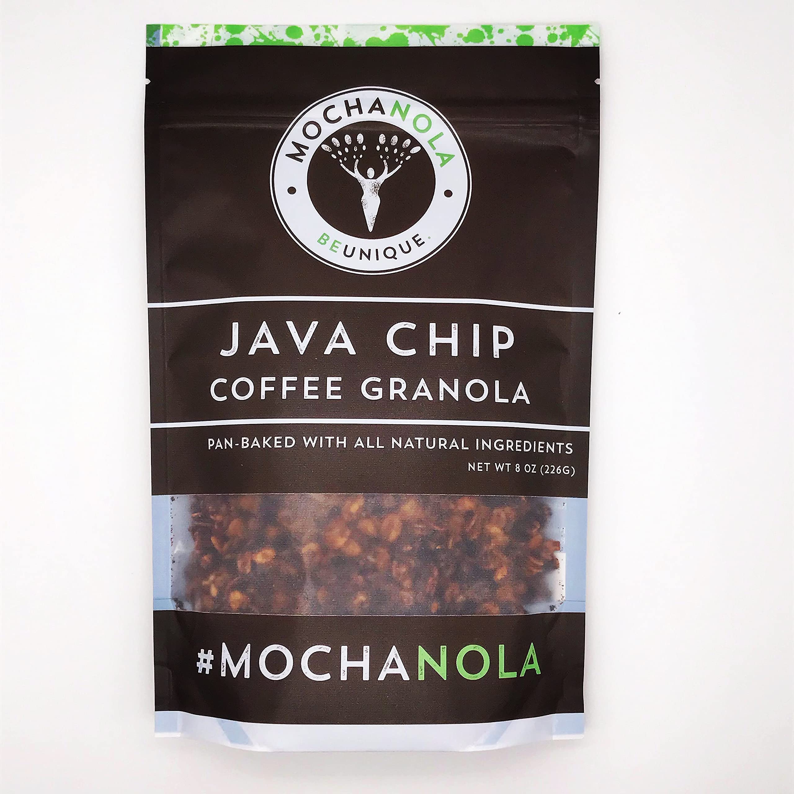 Mocha Nola, Java Chip, SOFI Award Winning Granola, Family Owned Business, 8oz (pack of 3)