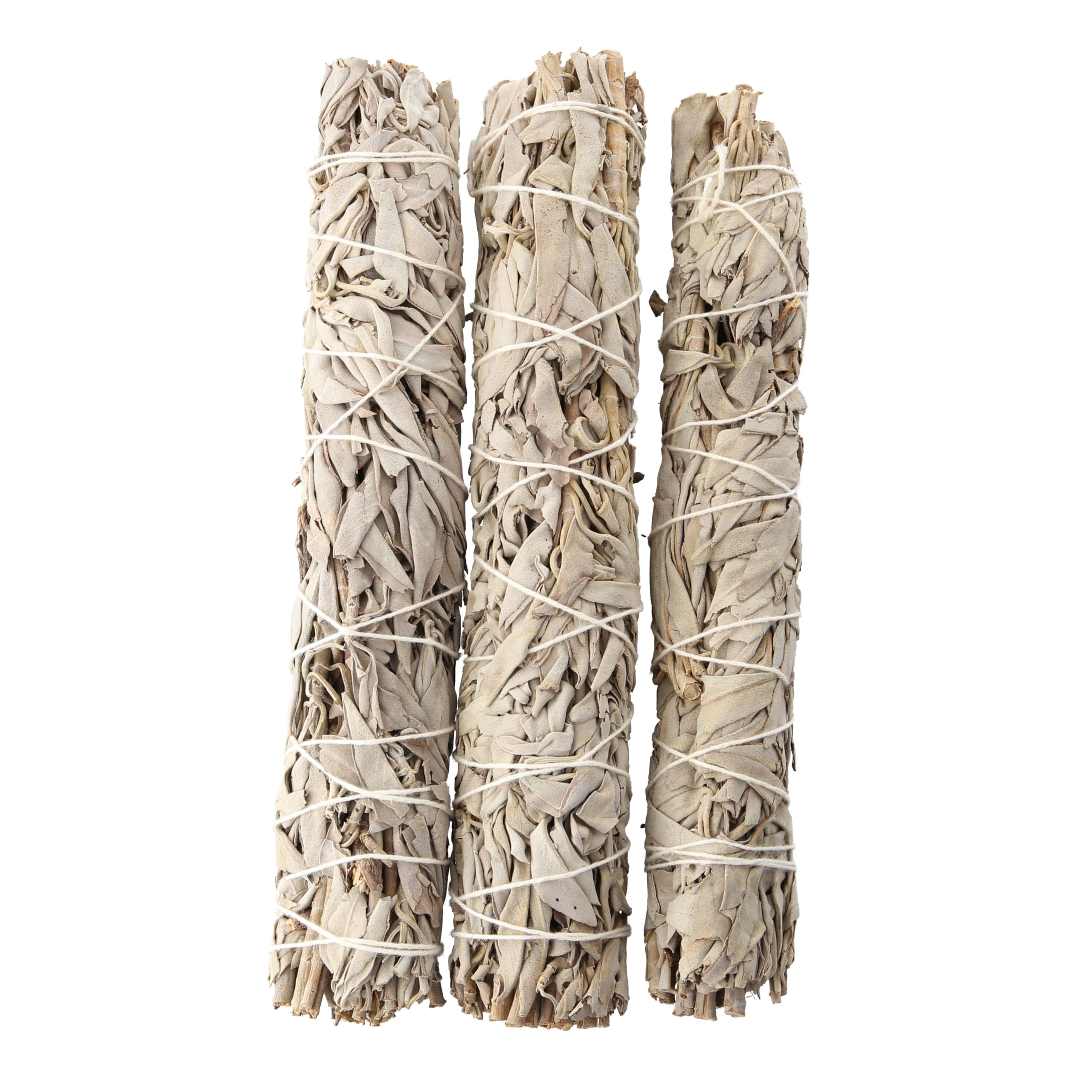 Lot de 3 grands bâtons de sauge blanche - Encens religieux - Culte Chrétien en