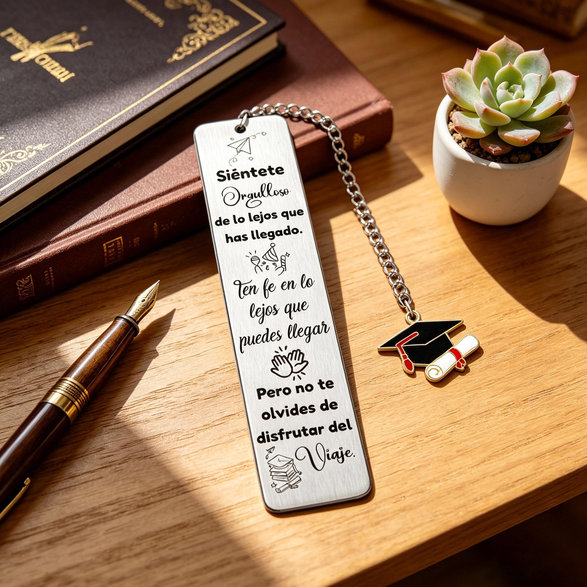 Marcadores De Metal Personalizado Regalo De Cumpleaños Graduación Universidad Lindo Recuerdo Motivacional