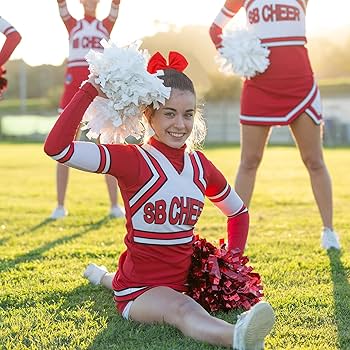 チアリーディング　チアユニフォームセットUSED ボンボン付き チアリーディング チアユニフォームセットUSED ボンボン付き