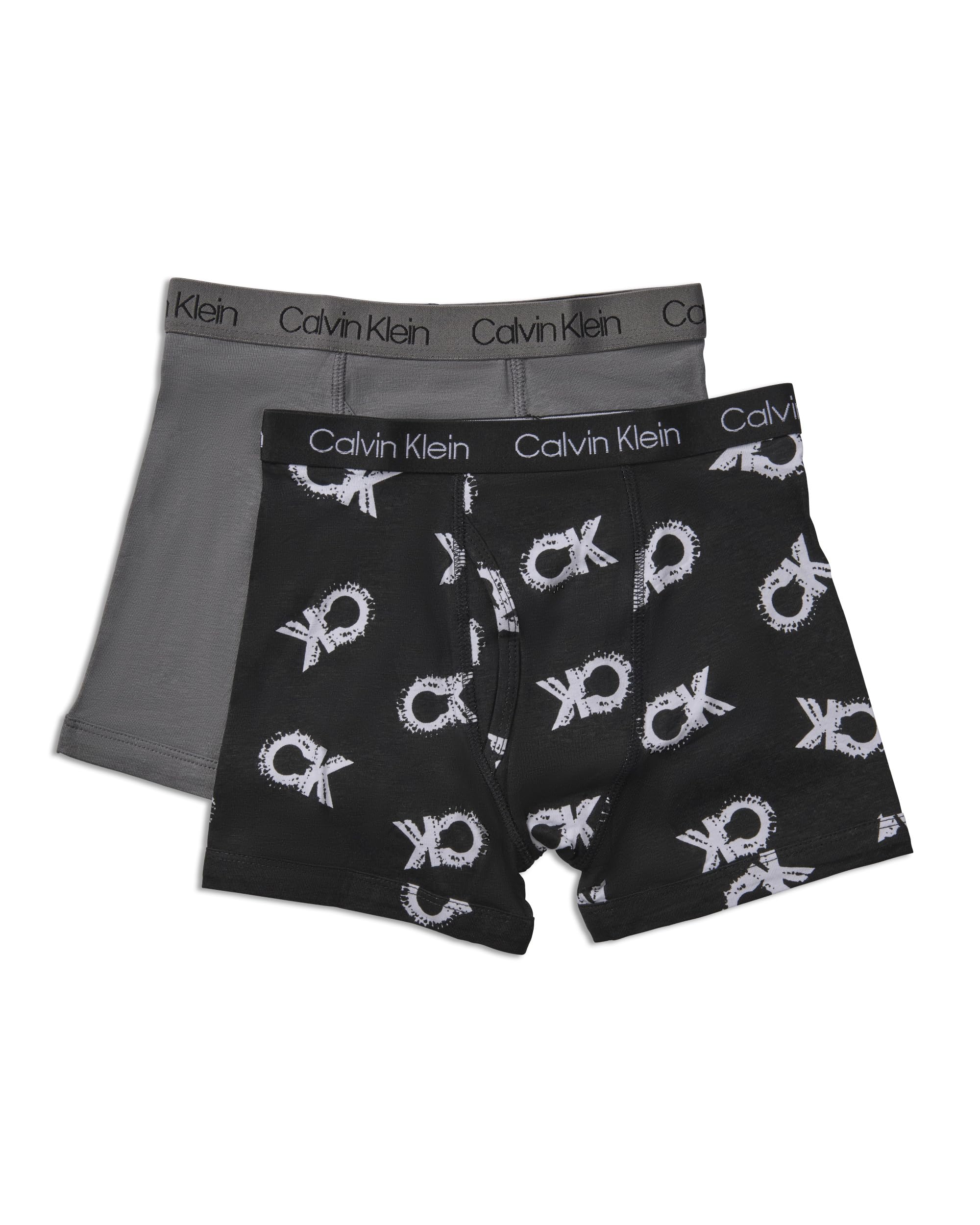 Calvin Klein Kids Boys Modern Cotton Boxer Brief Underwear 2-Pack