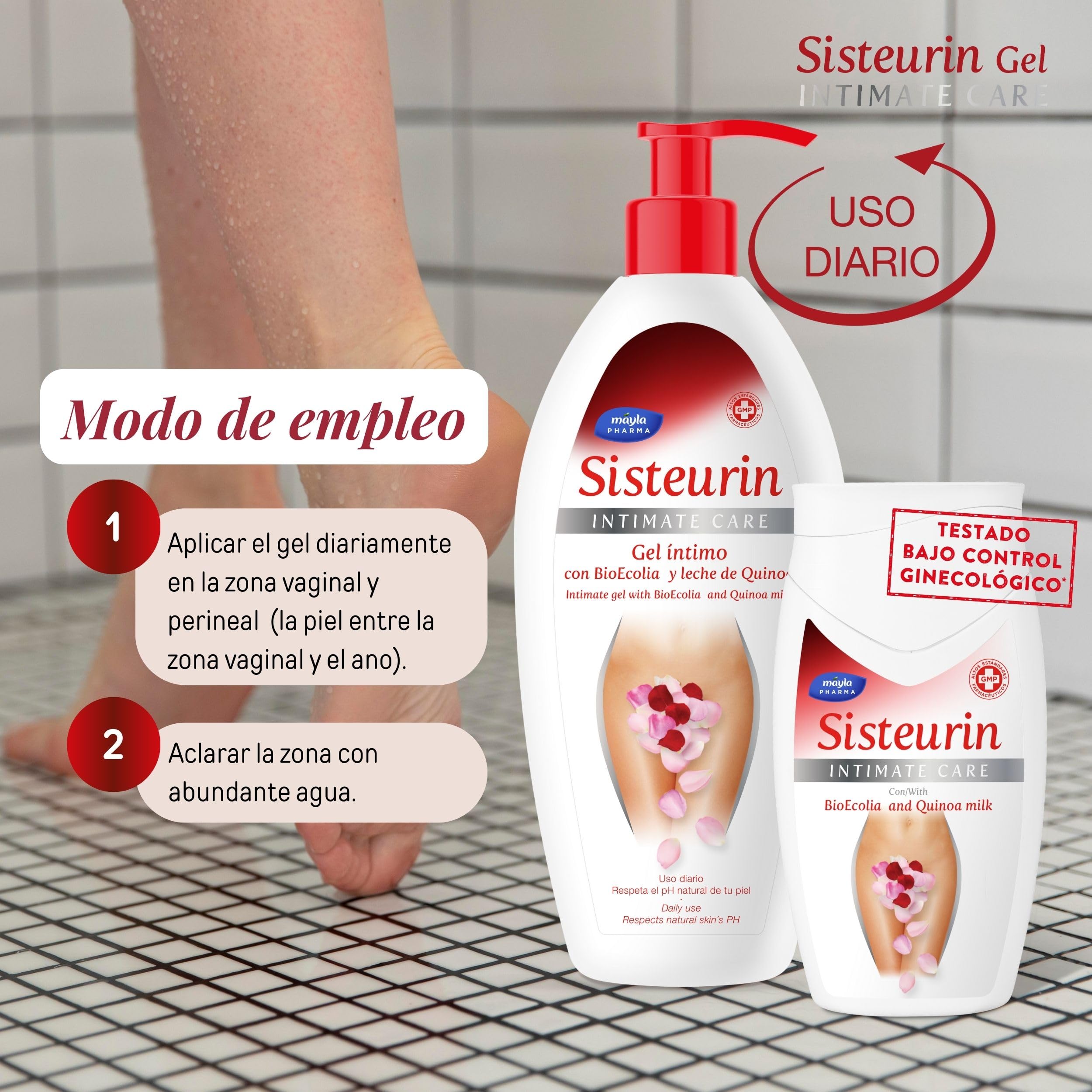 Higiene Íntima Gel 500ml Uso Diario Alivia el Picor Ayuda a Evitar la Sequedad y a la Prevención de Reinfecciones Vaginales y Urinarias