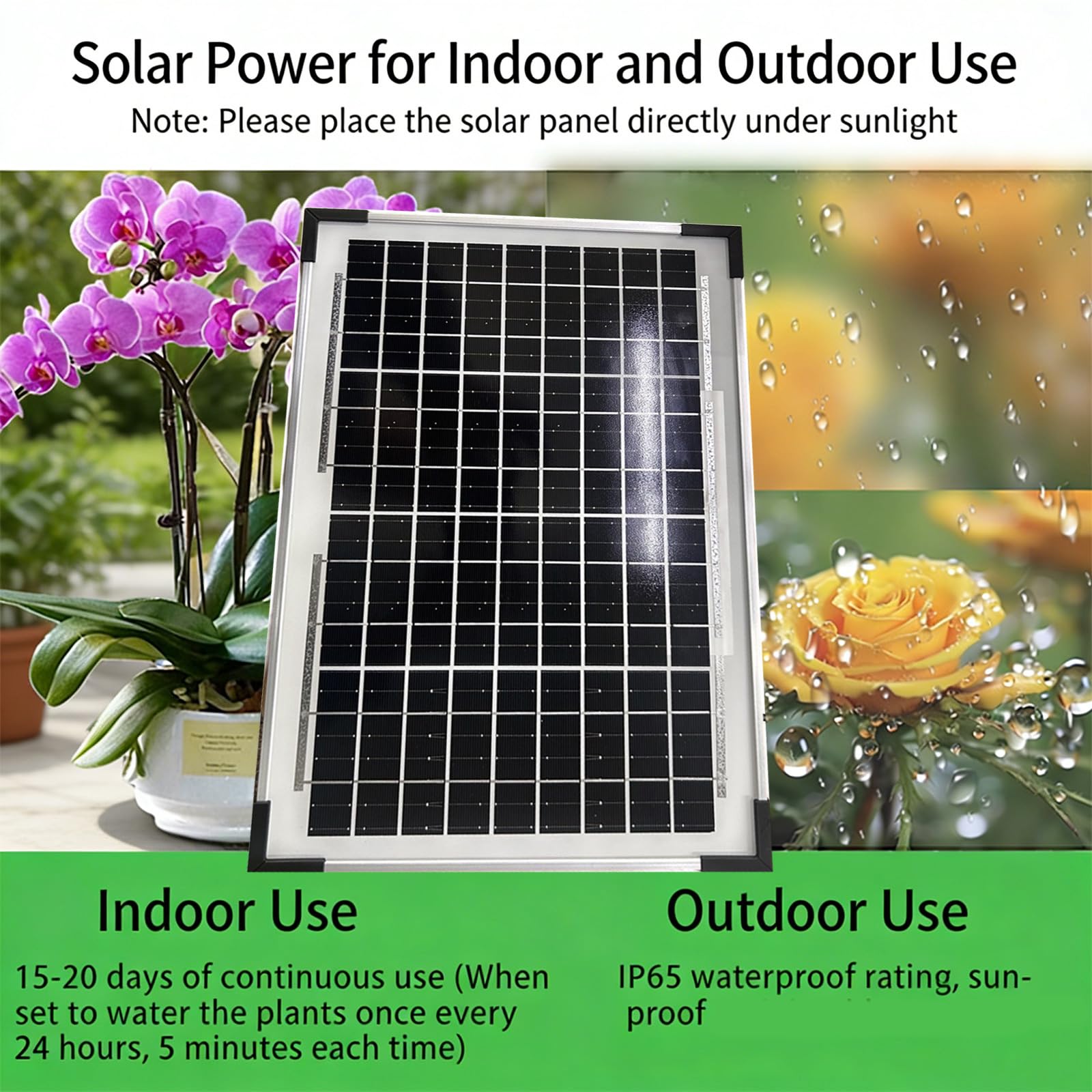 Solución de riego automático con Temporizador de 30 Minutos para Cuidado del jardín del hogar Juego de riego Solar para jardín