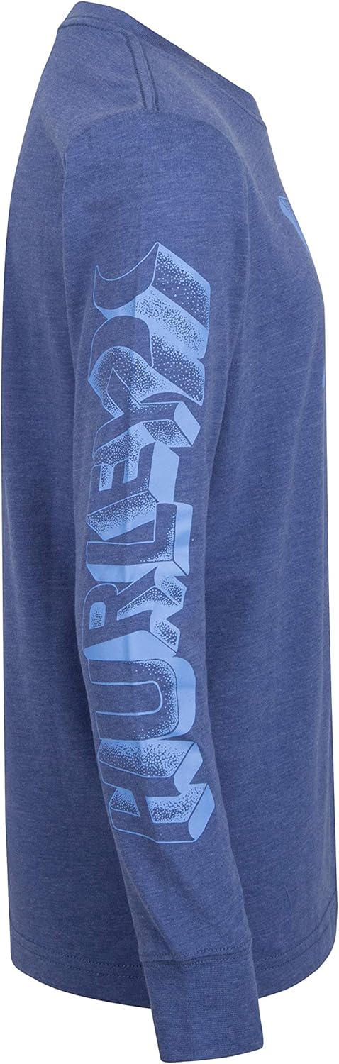 Hurley Boys' Long Sleeve Graphic T-Shirt 4 Delft Heather