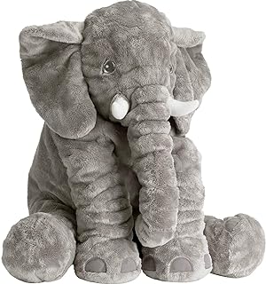 Giant Elephant Stuffed Animals Oversized 24 Inch Large Stuffed Elephant Pillow Toy Gray Gifts for Kids Girlfriend Home Decor