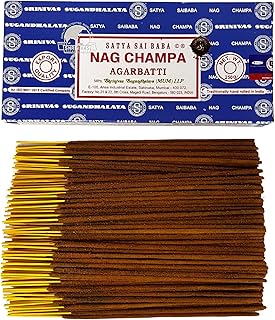 Bâtons d'encens Satya Nag Champa - 1 Paquet de 250 g - Aromathérapie - Méditation - Spiritualité - 100% Naturel EcoFriendly