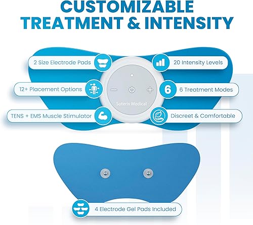 Miniatura 3 de Soterix Medical PainX TENS - Estimulador muscular inalámbrico con EMS - Unidad FSA Tens para dolor de espalda, rodilla, cuello y cara con