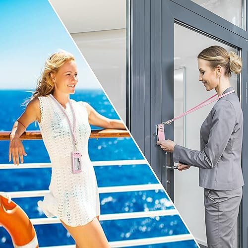 Miniatura 41 de Soporte para tarjetas de identificación con cordón, soporte vertical brillante para tarjetas de identificación con 1 ventana de identificación