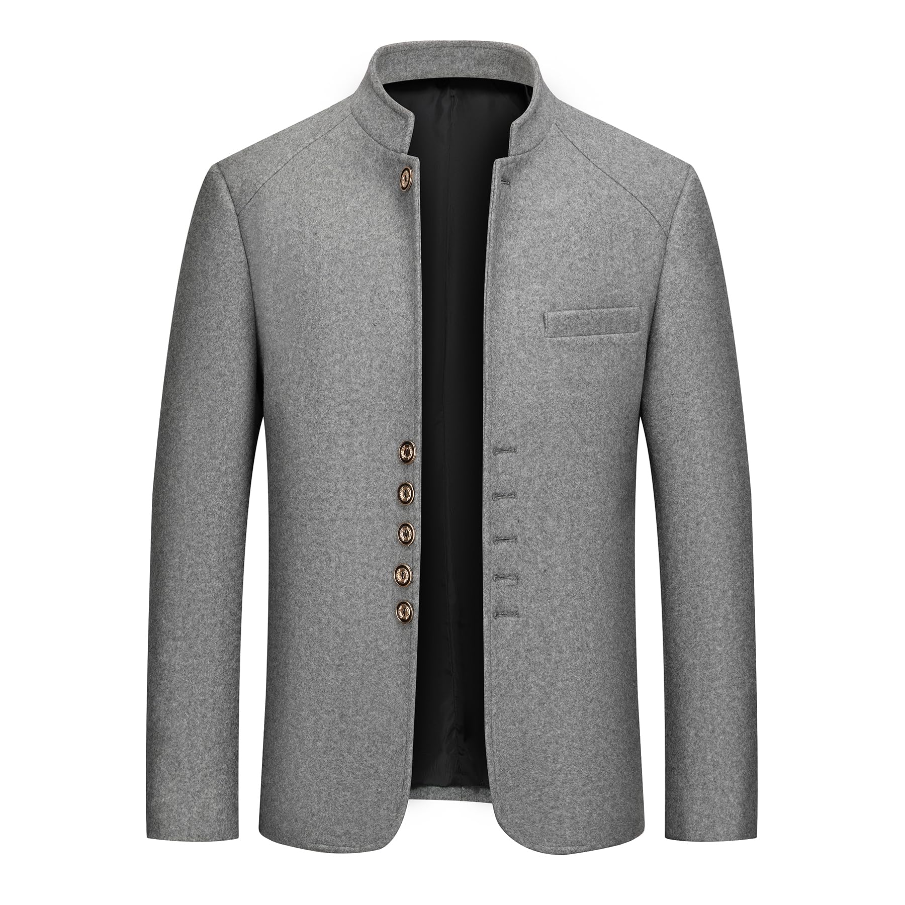 Allthemen Trenchcoat heren winter wol Long Slim Fit