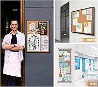 Vista 7 de SWANCROWN Tablero de anuncios cerrado a prueba de manipulaciones, tablero de información segura con puerta de acrílico, 26 x 20 pulgadas (4 x A4)