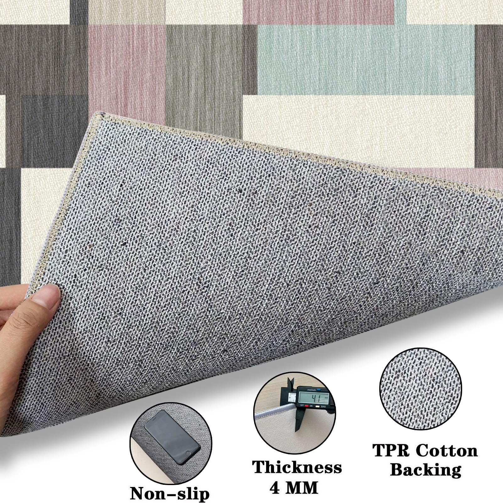 90 x 120 cm Heavy Duty Office Chair Mat for Carpeted Floor Computer Gaming Desk Chair Mat for Carpet Hard Floor Protector Mat for Rolling Chair Carpet Protector Chair Mat Floor Mat for Office Chair - Image 5
