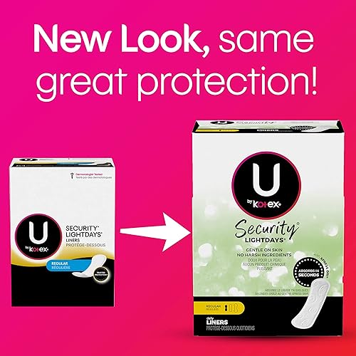 Miniatura 2 de U by Kotex Lightdays Panty Liners, Regular, (thomaswi), multicolor, sin perfume, 64 unidades