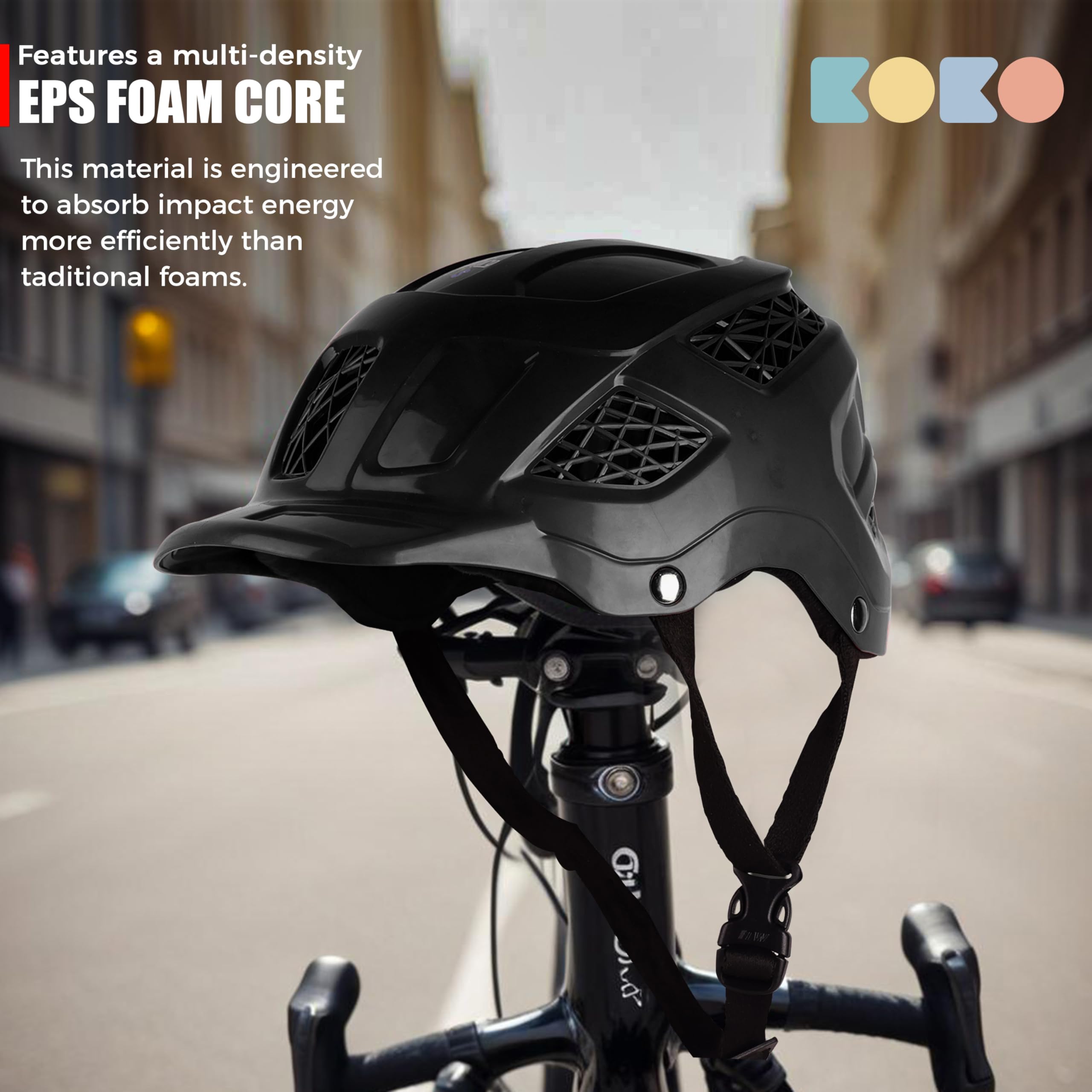 Koko Dragon Kids Skating & Cycling Helmet | Protective Gear for Boys & Girls (Black, X-Small 520 MM) 2