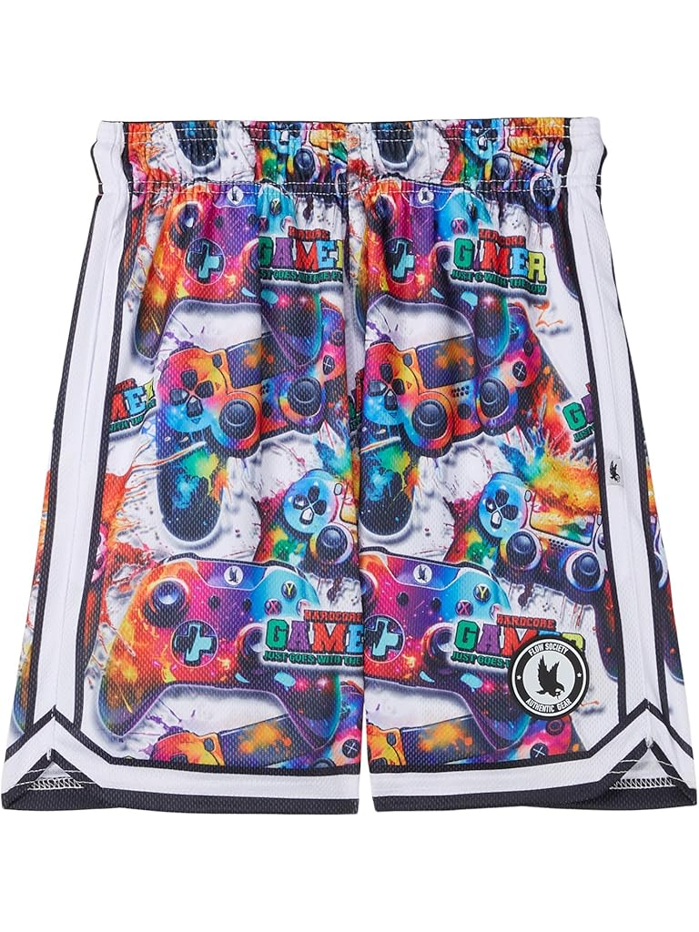White FLOW SOCIETY Boys Gamer Flow Shorts (Little Kid/Big Kid)