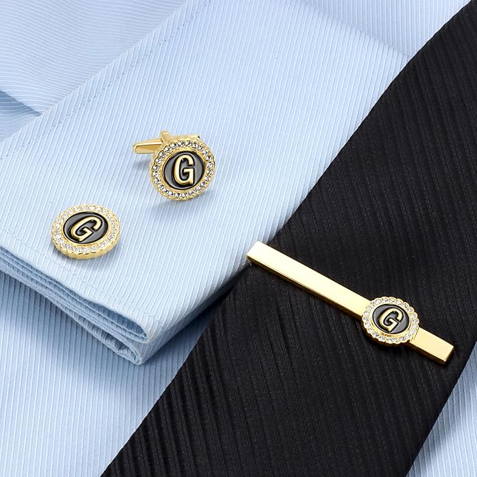 Pinza y Mancornas para Hombre HAWSON 18K Chapado en Oro miniatura 4