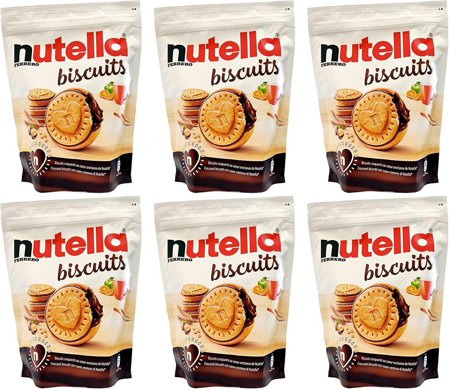Amazon.com: 6X Ferrero Nutella Biscuits Cookies Filled with Nutella ...